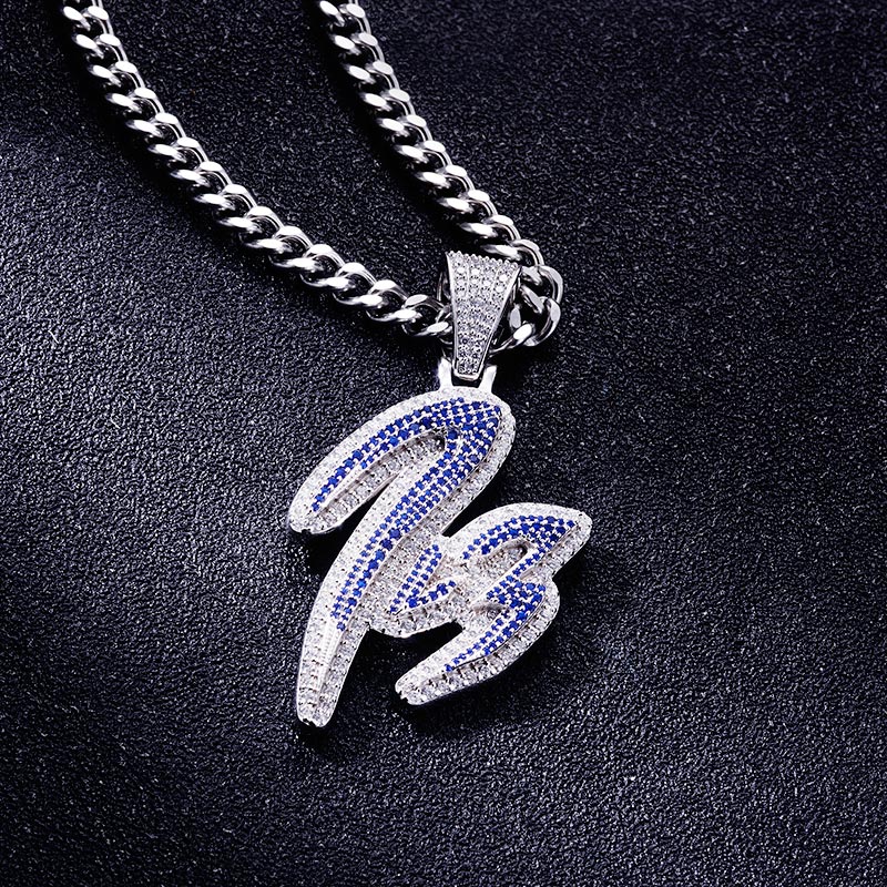 Custom S925 Iced Round Number & Letter Pendant Deposit