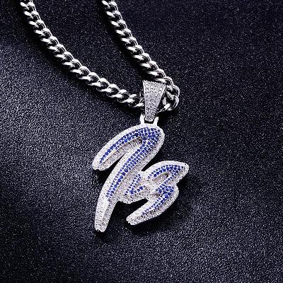 Custom S925 Iced Round Number & Letter Pendant Deposit