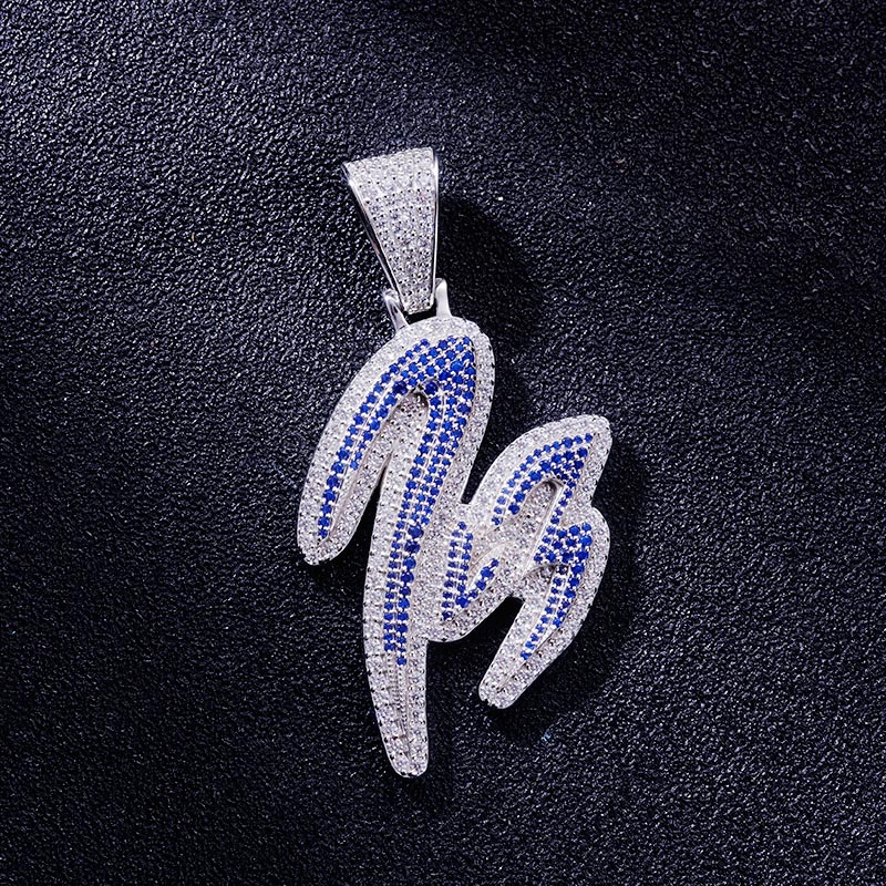 Custom S925 Iced Round Number & Letter Pendant Deposit