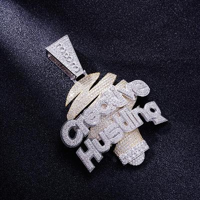 Custom S925 & VVS1 Moissanite Two Tone Letter & Number Pendant Deposit