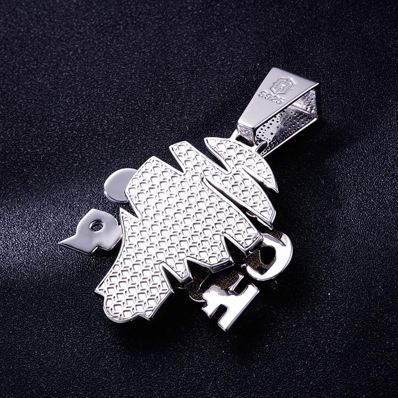Custom S925 & VVS1 Moissanite Two Tone Letter & Number Pendant Deposit