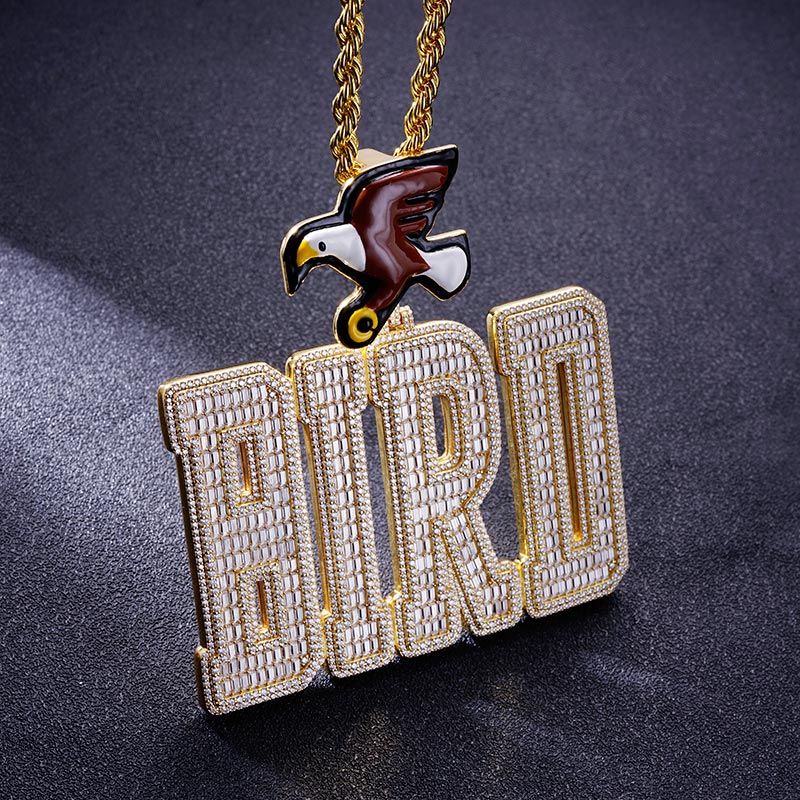 Custom S925 & VVS1 Buggette Moissanite Letter & Eagle Pendant Deposit