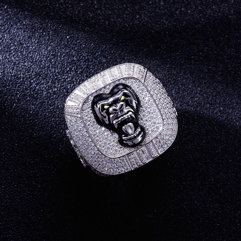 Custom S925 & VVS1 Moissanite Gorilla & Letter Ring Deposit