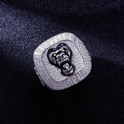 Custom S925 & VVS1 Moissanite Gorilla & Letter Ring Deposit