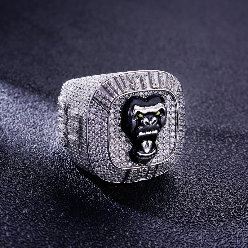 Custom S925 & VVS1 Moissanite Gorilla & Letter Ring Deposit
