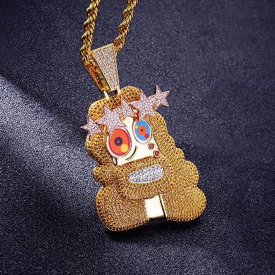 Custom S925 Iced Colorful Cartoon Pendant Deposit
