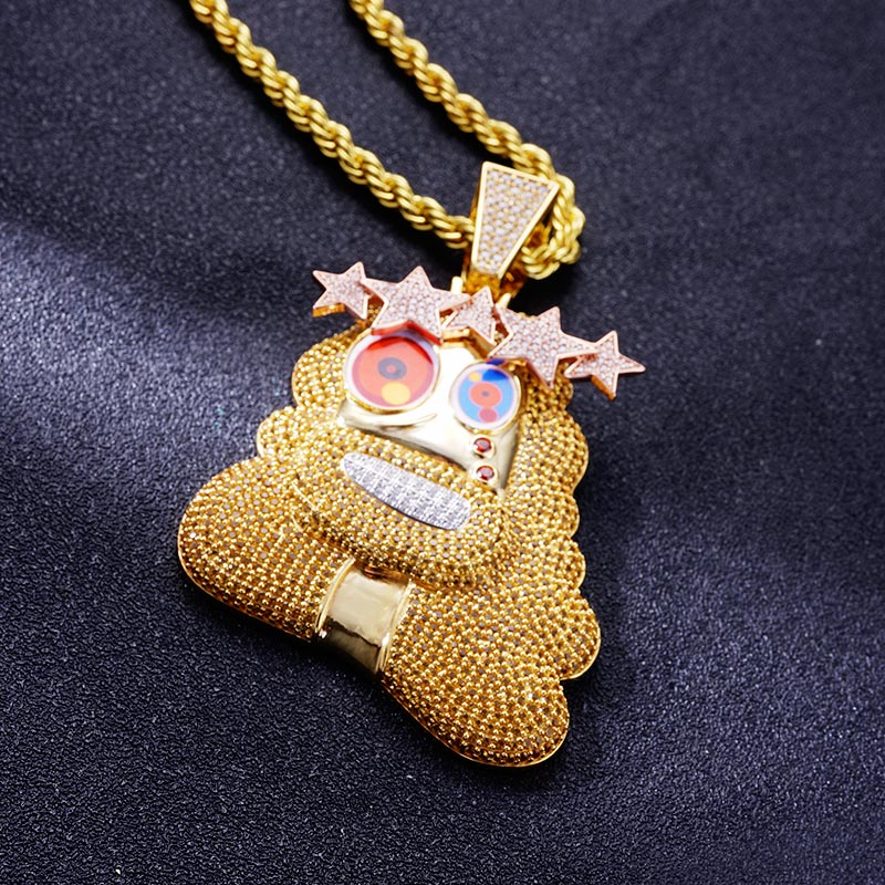 Custom S925 Iced Colorful Cartoon Pendant Deposit