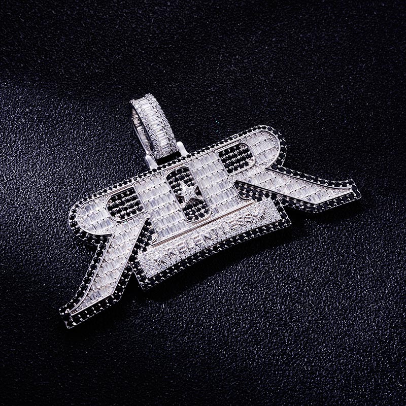 Custom S925 Iced Baguette Letter Pendant Deposit