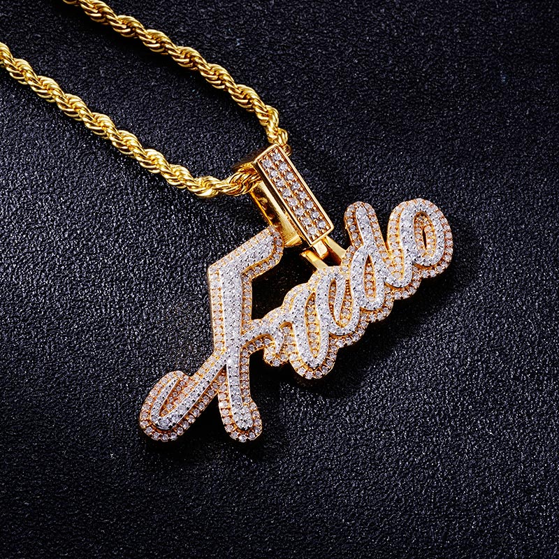 Custom S925 Iced Simple Letter Pendant Deposit