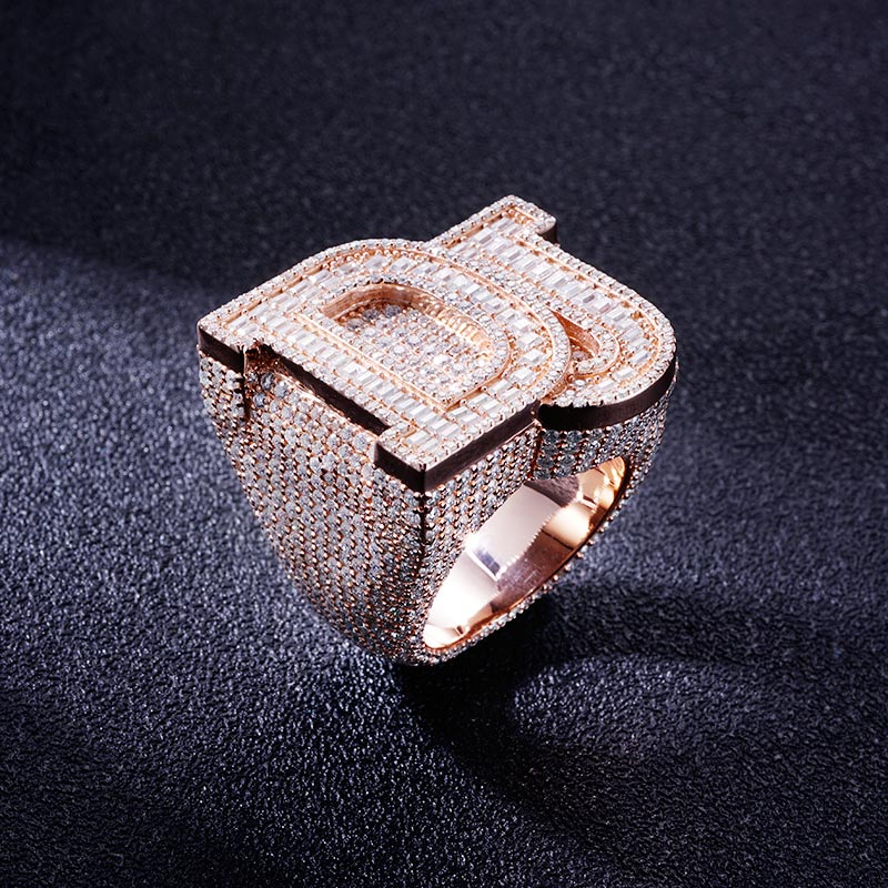 Custom S925 & VVS1 Buggette Moissanite Letter Ring Deposit