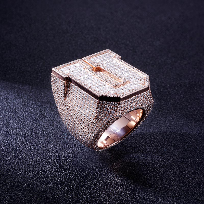 Custom S925 & VVS1 Buggette Moissanite Letter Ring Deposit