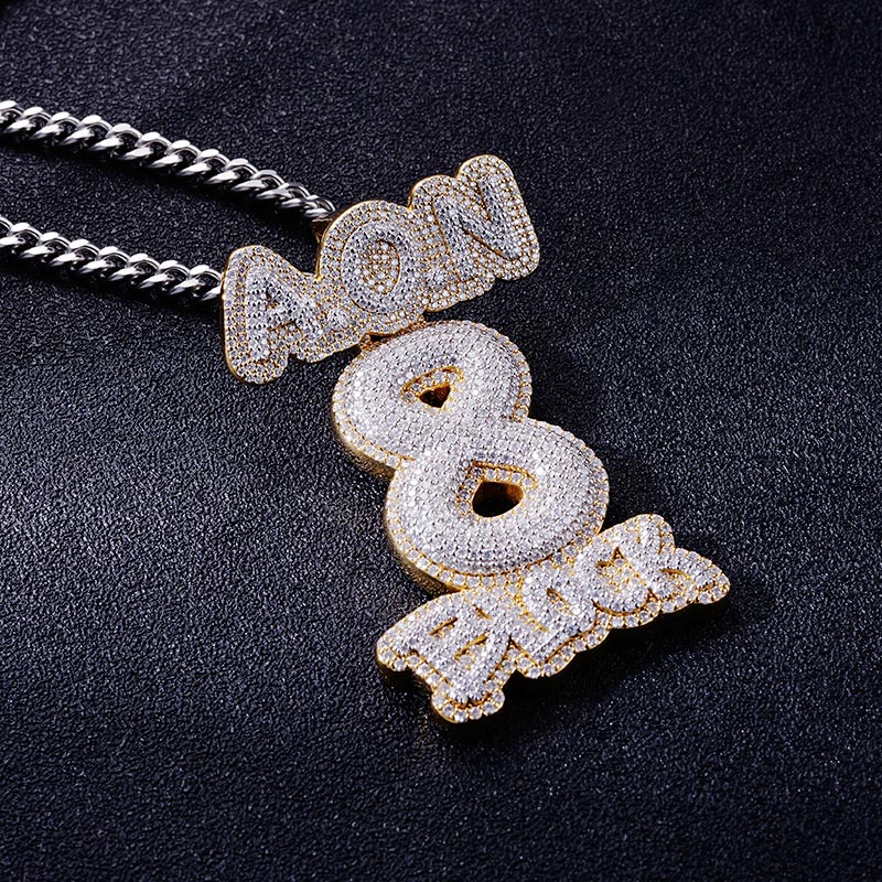 Custom S925 & VVS1 Moissanite Unique Letter Pendant Deposit