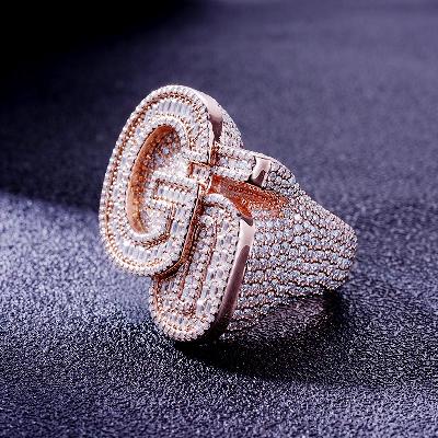 Custom S925 & VVS1 Baguette Moissanite Letter Ring Deposit