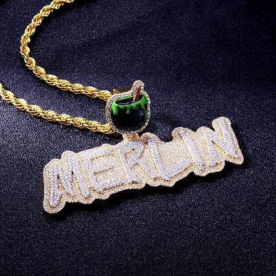 Custom S925 Iced & Enamel Unique Letter Pendant Deposit