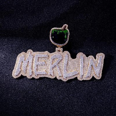 Custom S925 Iced & Enamel Unique Letter Pendant Deposit