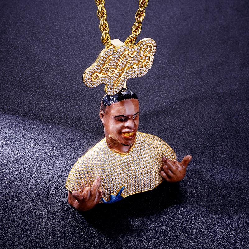 Custom S925 Iced & Enamel Unique Character Pendant Deposit