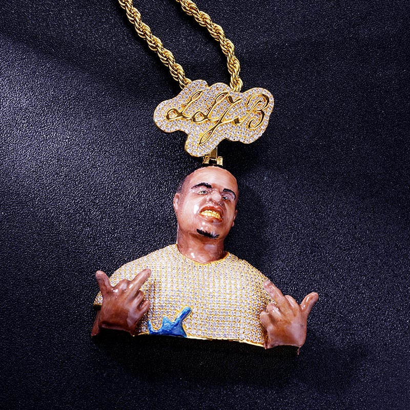 Custom S925 Iced & Enamel Unique Character Pendant Deposit