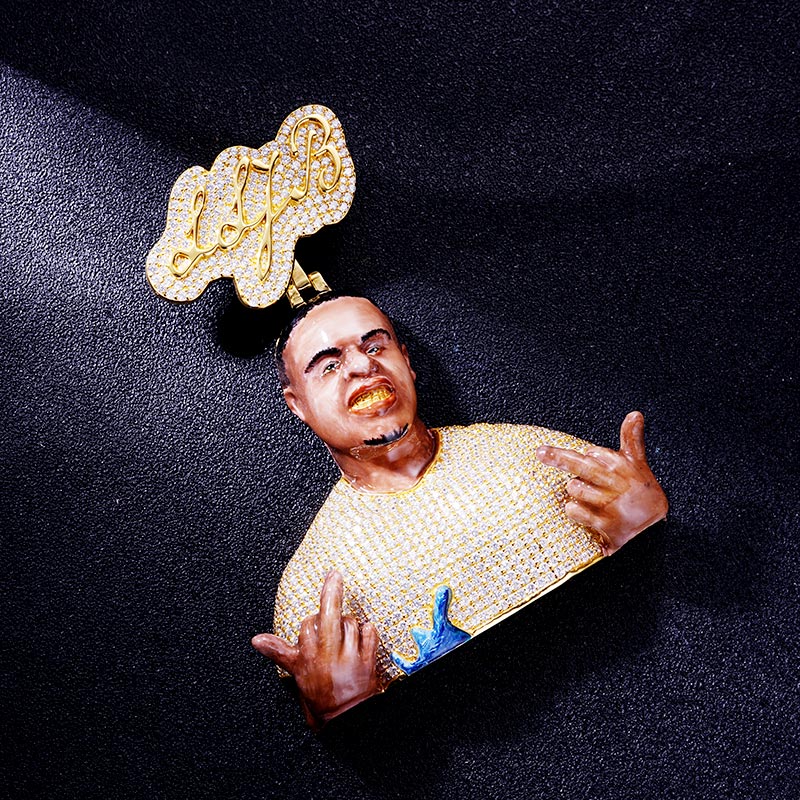 Custom S925 Iced & Enamel Unique Character Pendant Deposit