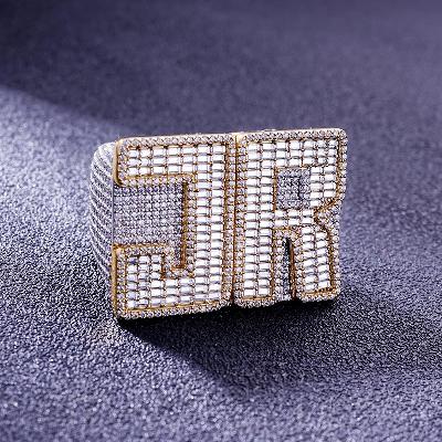 Custom S925 & VVS1 Baguette Moissanite Letter Ring Deposit