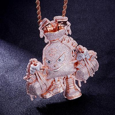 Custom S925 & VVS1 Moissanite Unique Cartoon Pendant Deposit