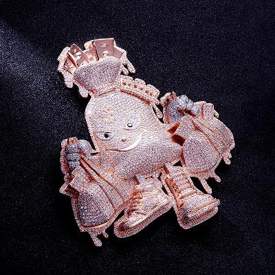 Custom S925 & VVS1 Moissanite Unique Cartoon Pendant Deposit
