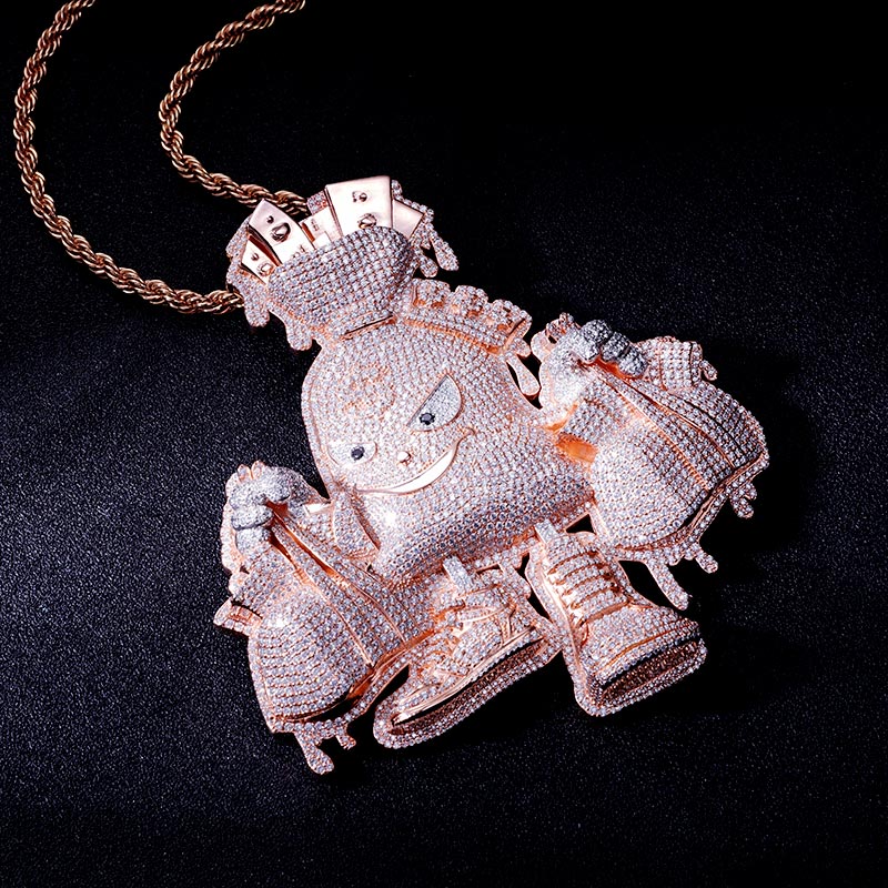Custom S925 & VVS1 Moissanite Unique Cartoon Pendant Deposit