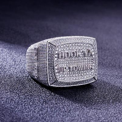 Custom S925 & VVS1 Moissanite Letter & Number Ring Deposit
