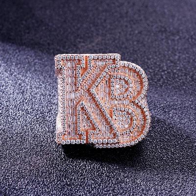 Custom S925 & VVS1 Baguette Moissanite Letter Ring Deposit