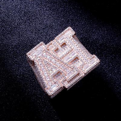 Custom S925 & VVS1 Baguette Moissanite Letter Ring Deposit