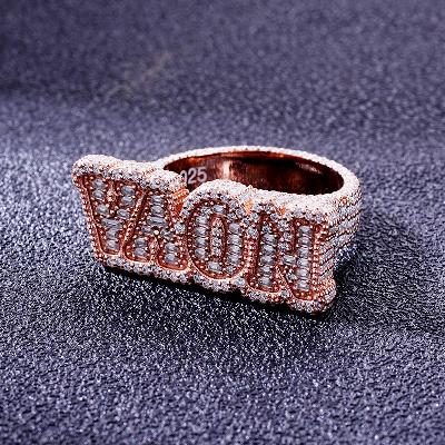 Custom S925 & VVS1 Buggette Moissanite Name Ring Deposit