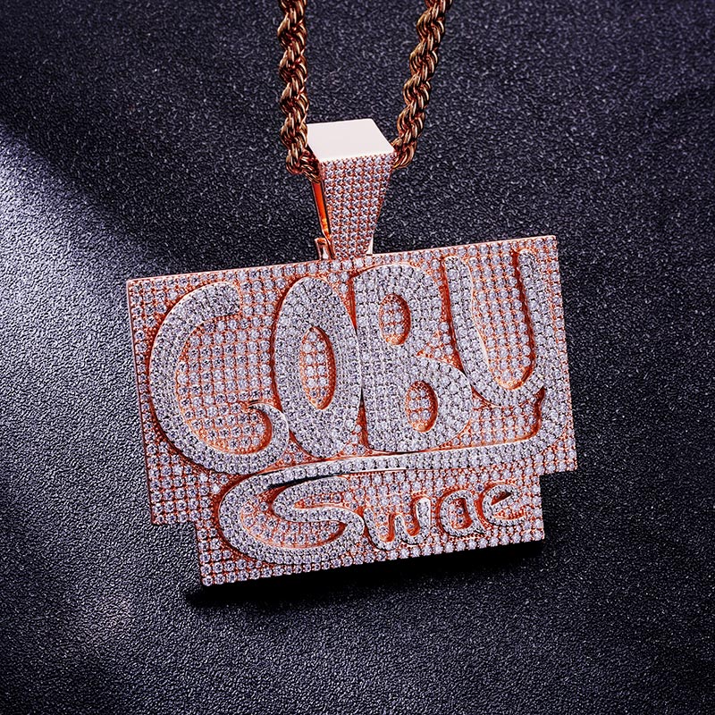 Custom S925 Iced Rose Gold Letter Pendant Deposit