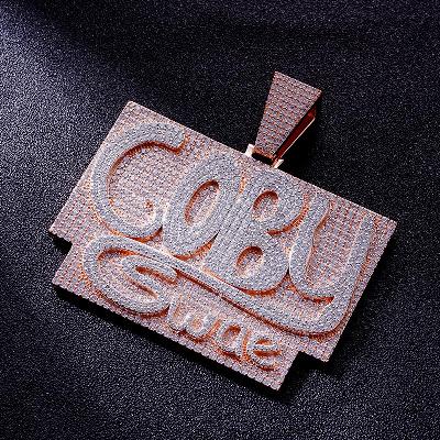 Custom S925 Iced Rose Gold Letter Pendant Deposit