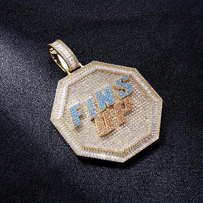 Custom S925 Iced Baguette & Round Stones Letter Pendant Deposit