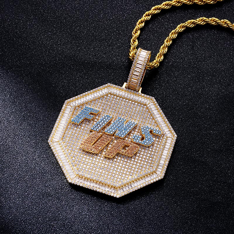 Custom S925 Iced Baguette & Round Stones Letter Pendant Deposit