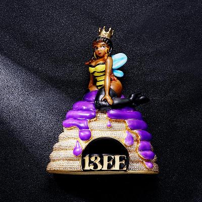 Custom S925 & VVS1 Moissanite & Enamel Cartoon Pendant Deposit