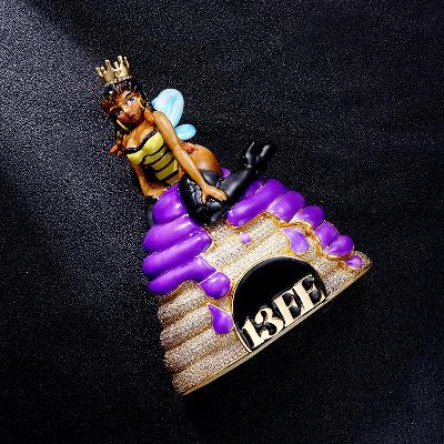 Custom S925 & VVS1 Moissanite & Enamel Cartoon Pendant Deposit