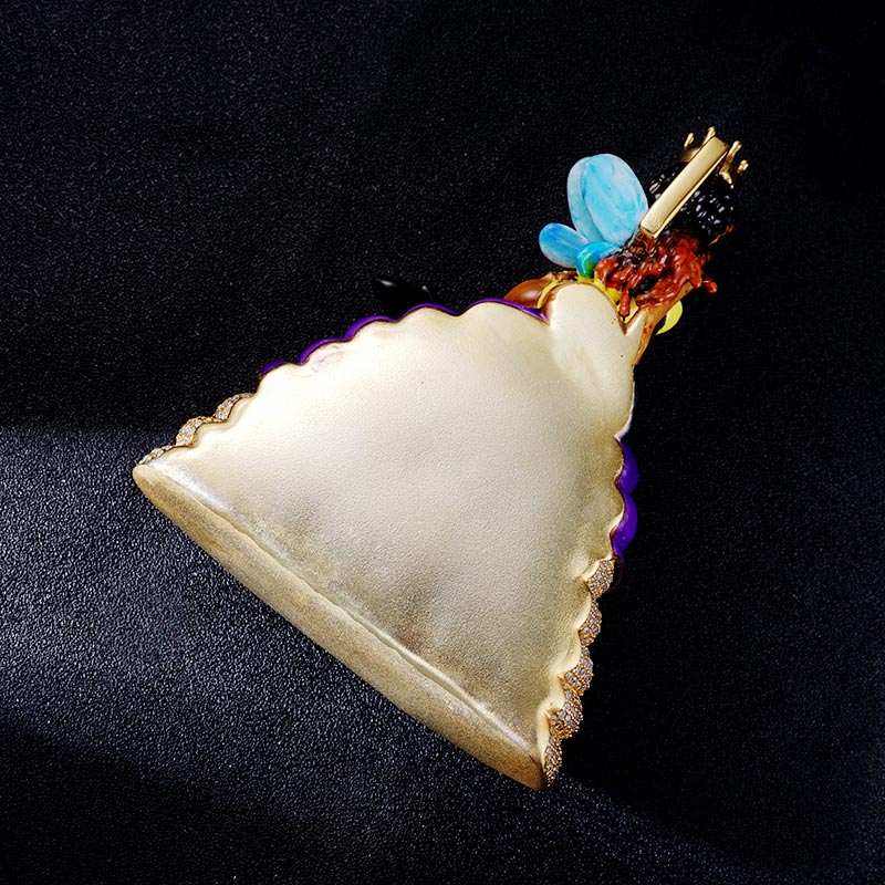 Custom S925 & VVS1 Moissanite & Enamel Cartoon Pendant Deposit