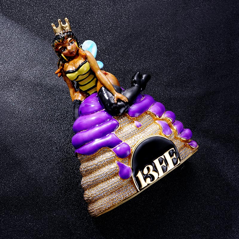 Custom S925 & VVS1 Moissanite & Enamel Cartoon Pendant Deposit