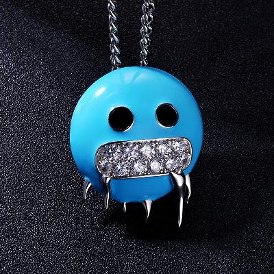 Custom S925 Iced & Enamel Iced Emoji Pendant & Earrings Set Deposit