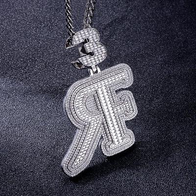 Custom S925 & VVS1 Baguette Moissanite Letter & Number Pendant