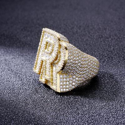Custom S925 & VVS1 Baguette Moissanite Letter Ring Deposit