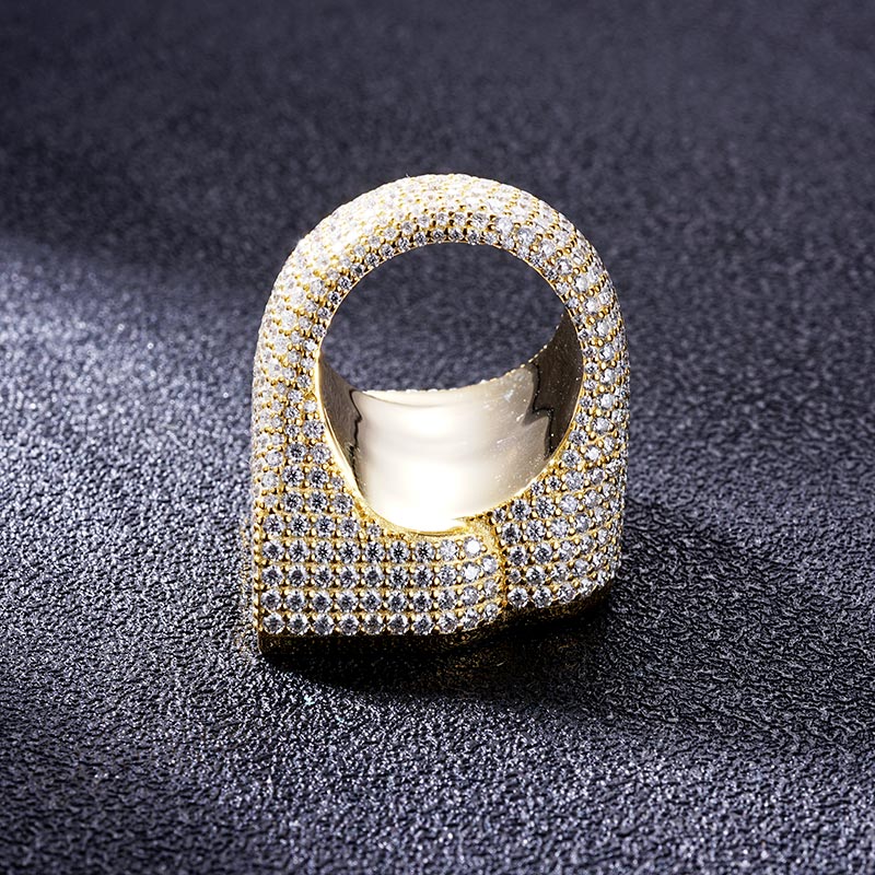 Custom S925 & VVS1 Baguette Moissanite Letter Ring Deposit