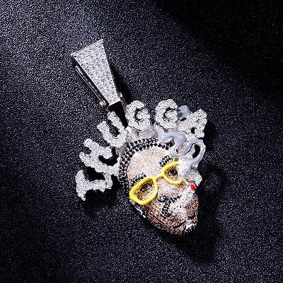 Custom S925 Iced & Enamel Unique Portrait Pendant Deposit
