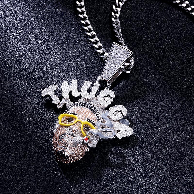 Custom S925 Iced & Enamel Unique Portrait Pendant Deposit
