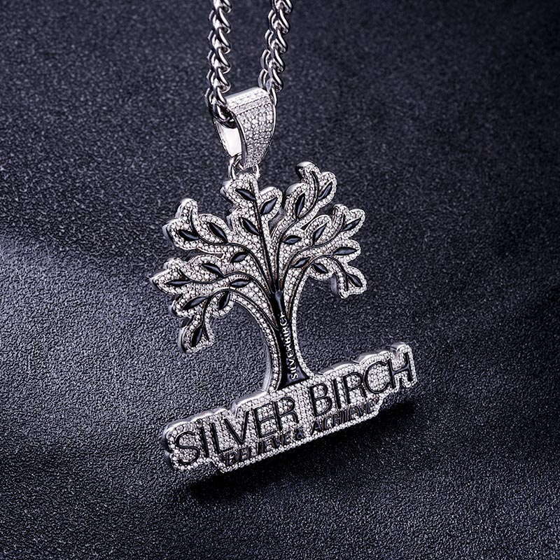 Custom S925 & VVS1 Moissanite Unique Tree & Letter Pendant Deposit