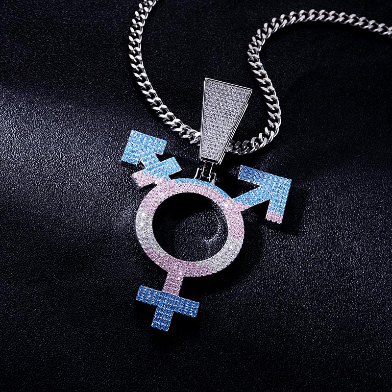 Custom S925 Iced Unique Symbols Pendant Deposit