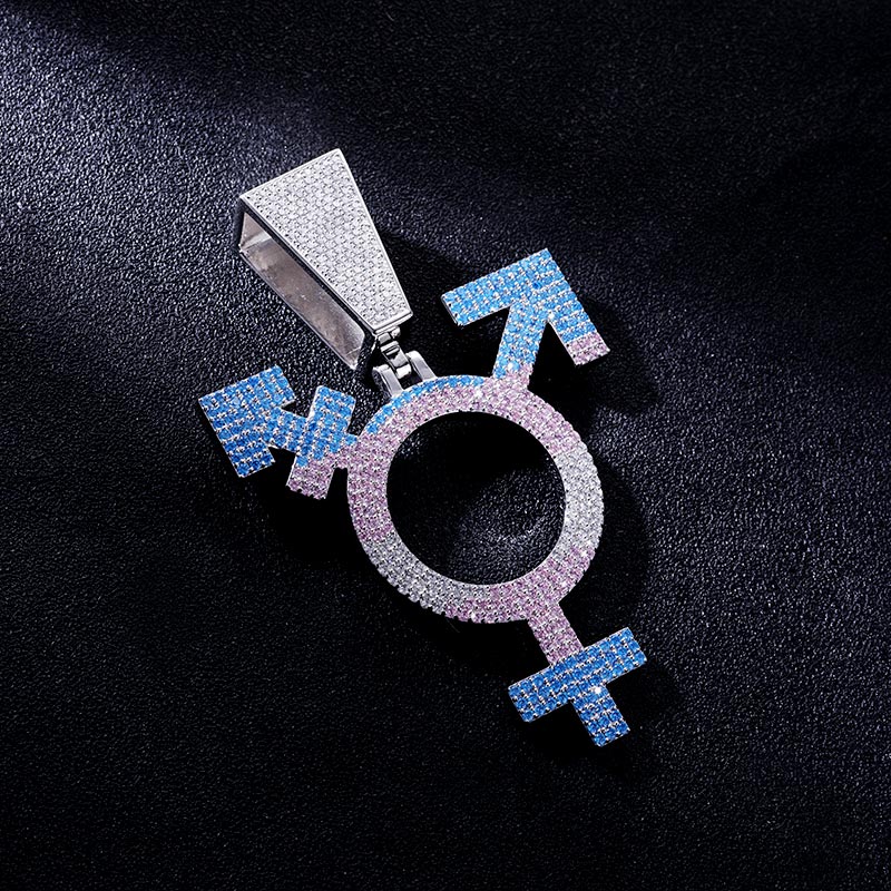 Custom S925 Iced Unique Symbols Pendant Deposit