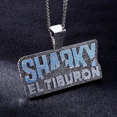 Custom S925 Iced Unique Letter Pendant Deposit