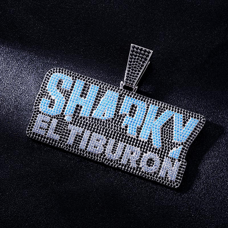 Custom S925 Iced Unique Letter Pendant Deposit