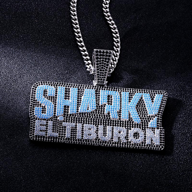 Custom S925 Iced Unique Letter Pendant Deposit